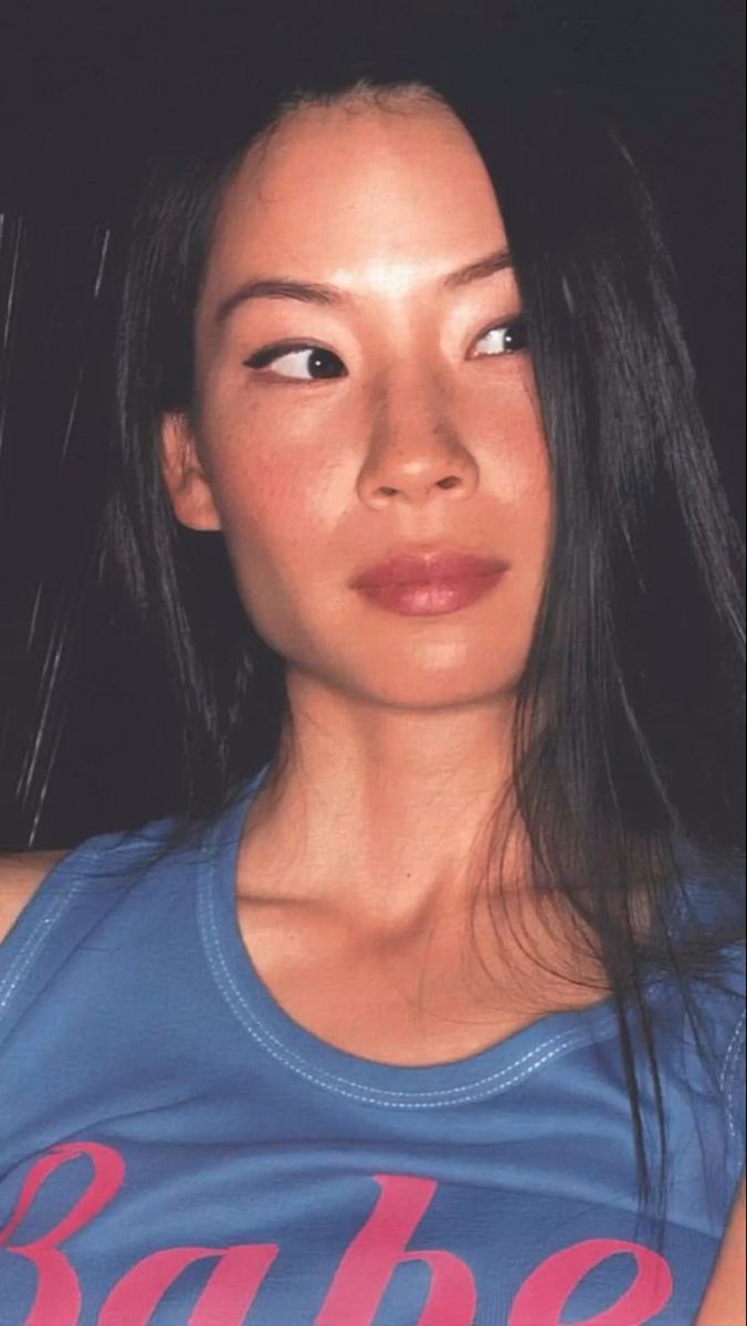 Close-up of a woman with long dark hair
