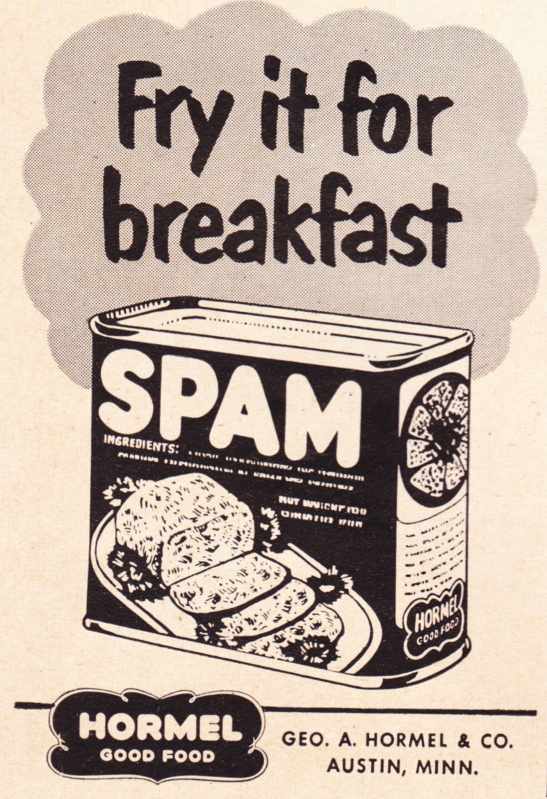 Vintage Spam Breakfast Ad