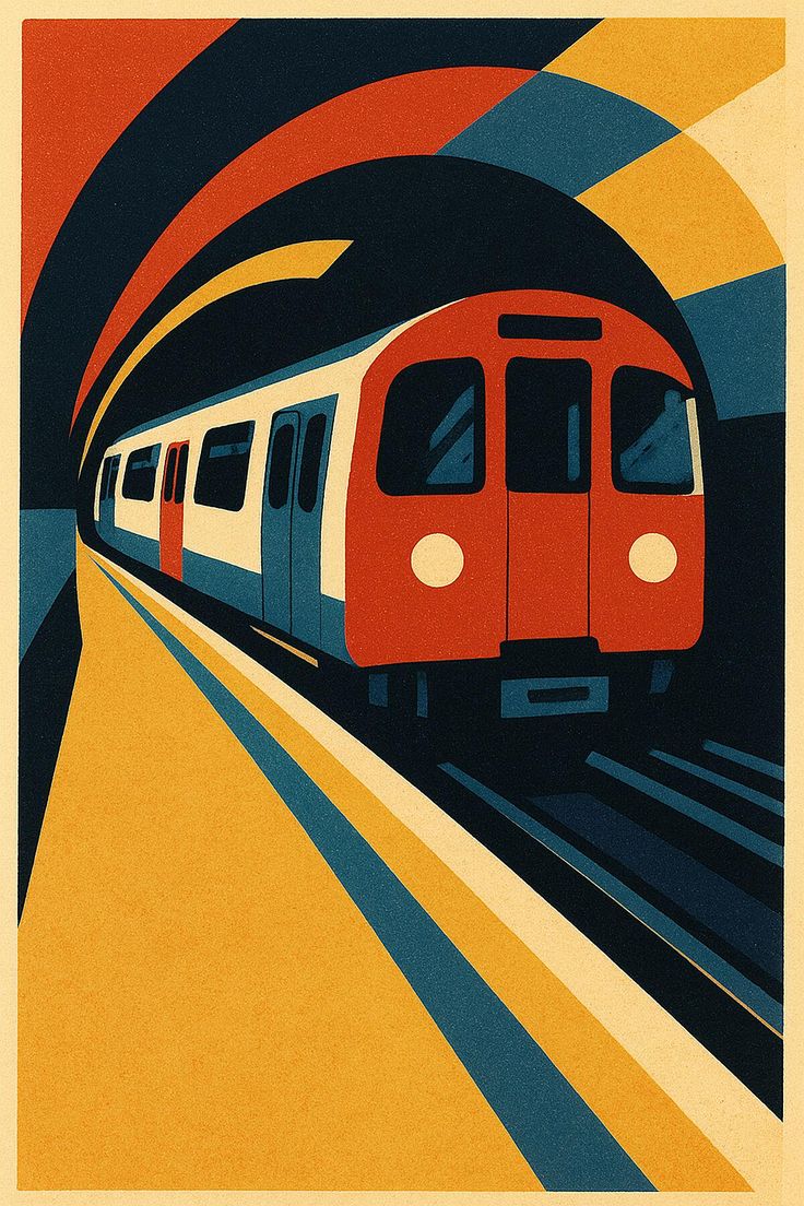 Subway Train Illustration