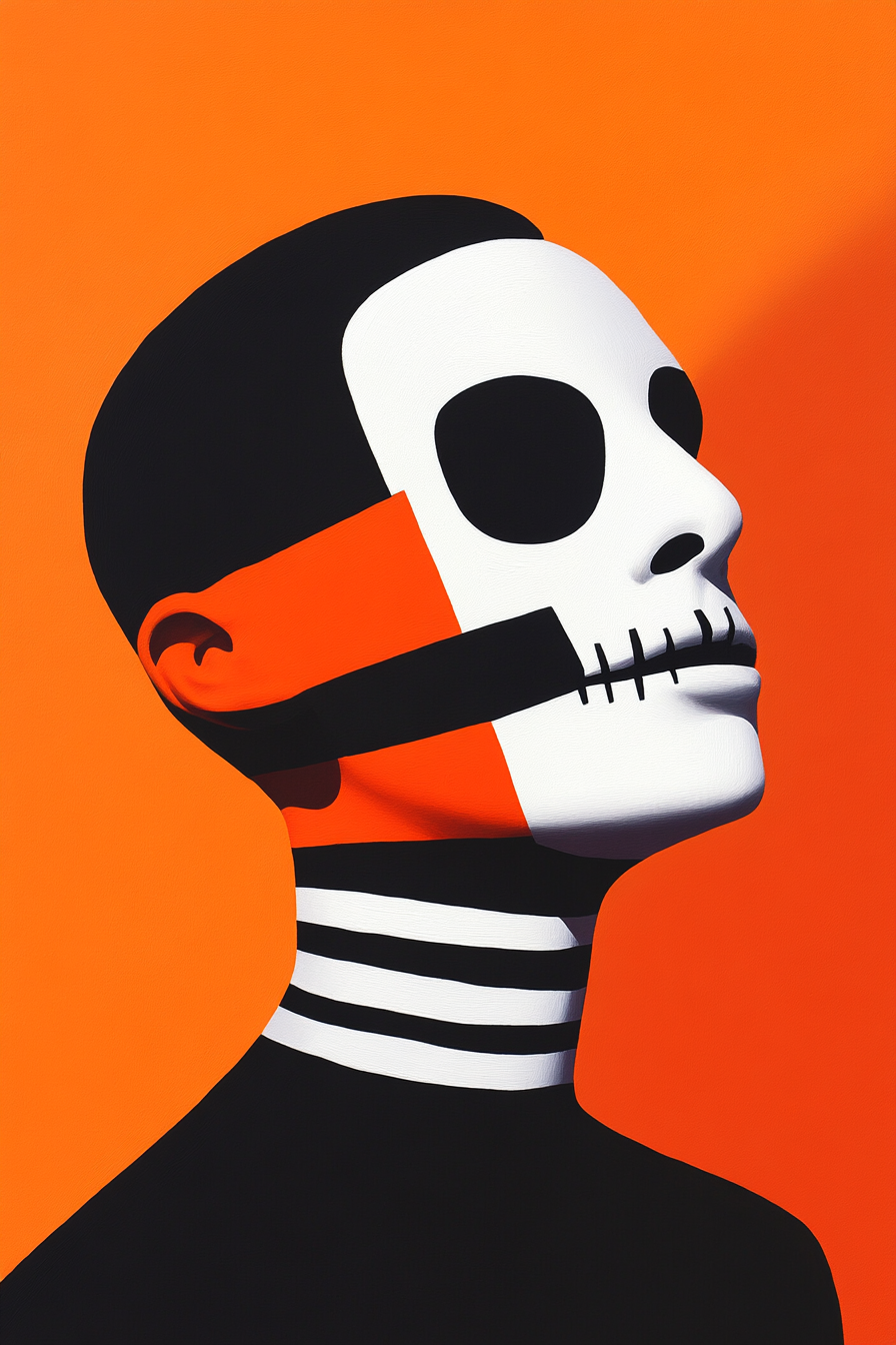 Abstract Skull Profile