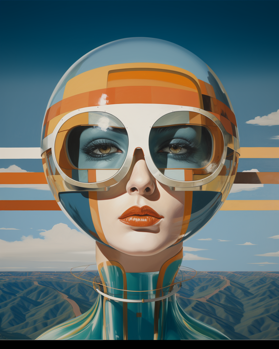 Futuristic Aviator Helmet