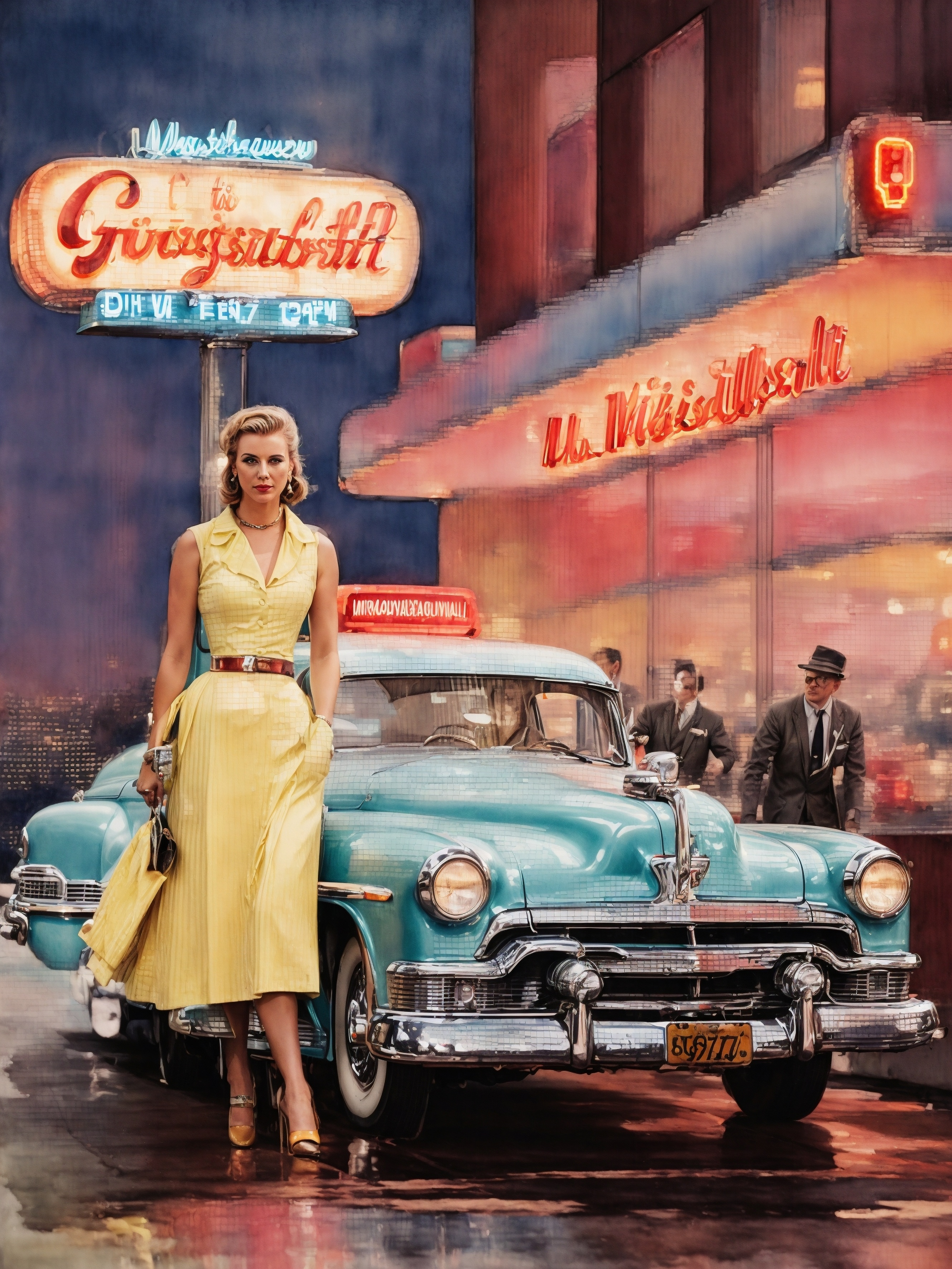 Vintage Glamour in Neon