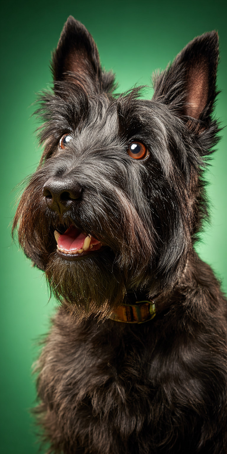 Black Terrier Smiling
