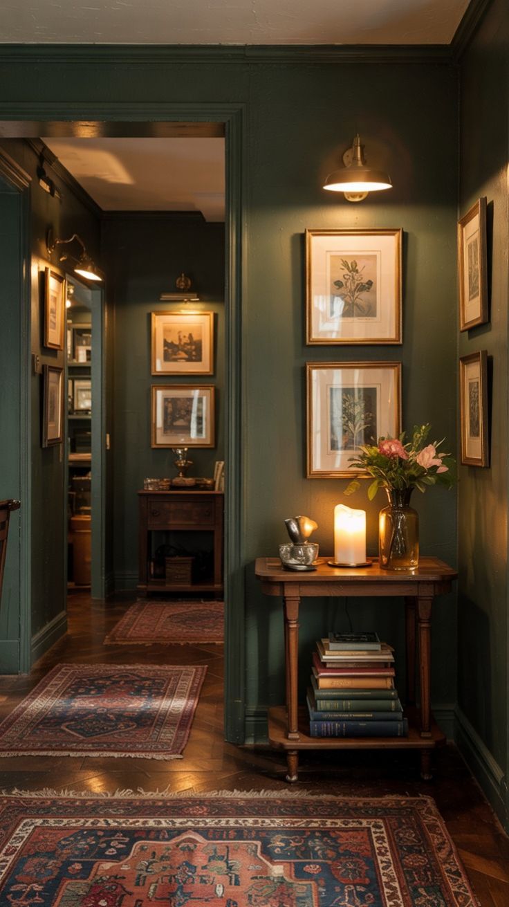 Elegant Hallway with Framed Art