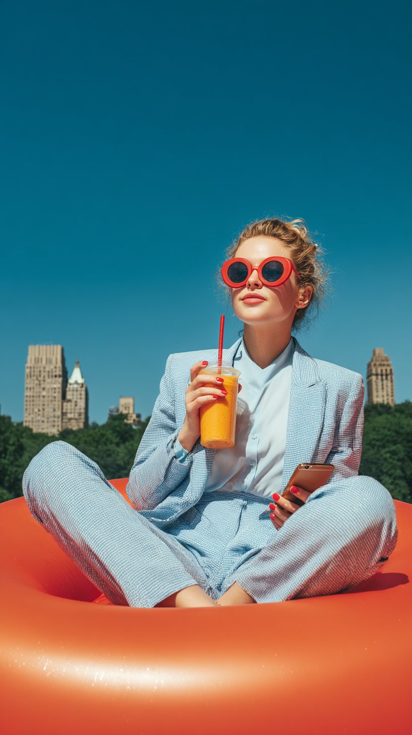 Fashionista Relaxing in Central Park