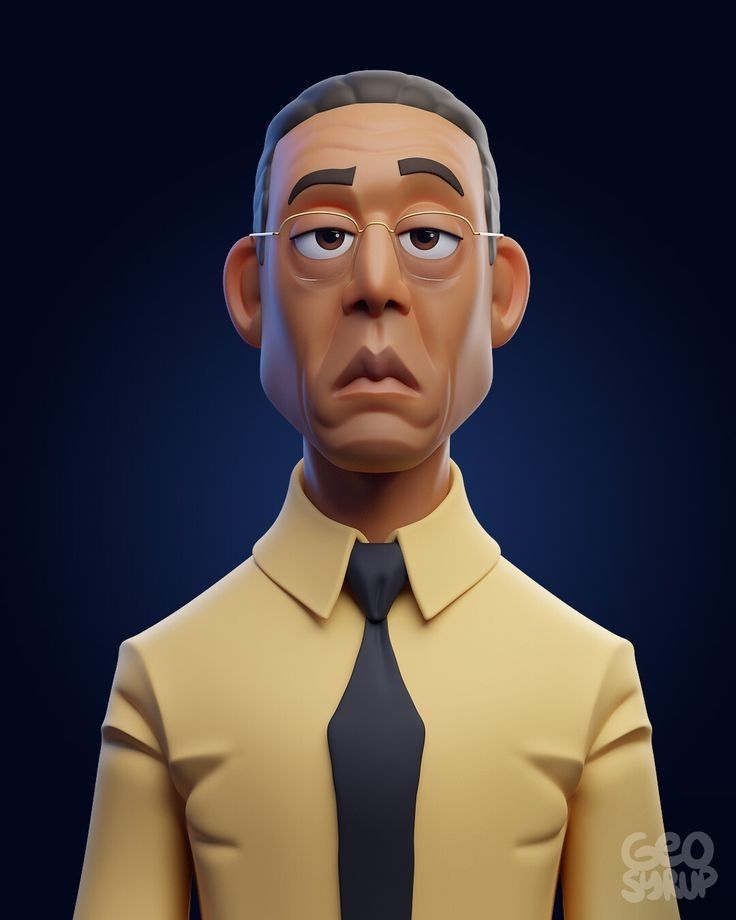 Cartoon Character in Formal Attire
