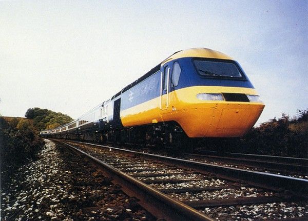 High-Speed Train on Tracks