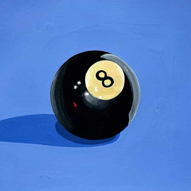 Eight Ball on Blue