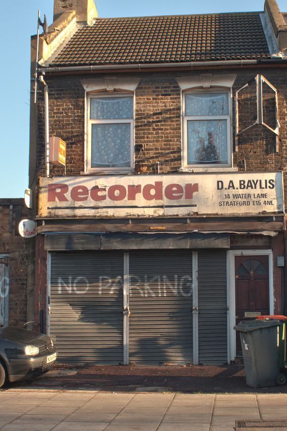 Closed Shopfront with 'Recorder' Sign