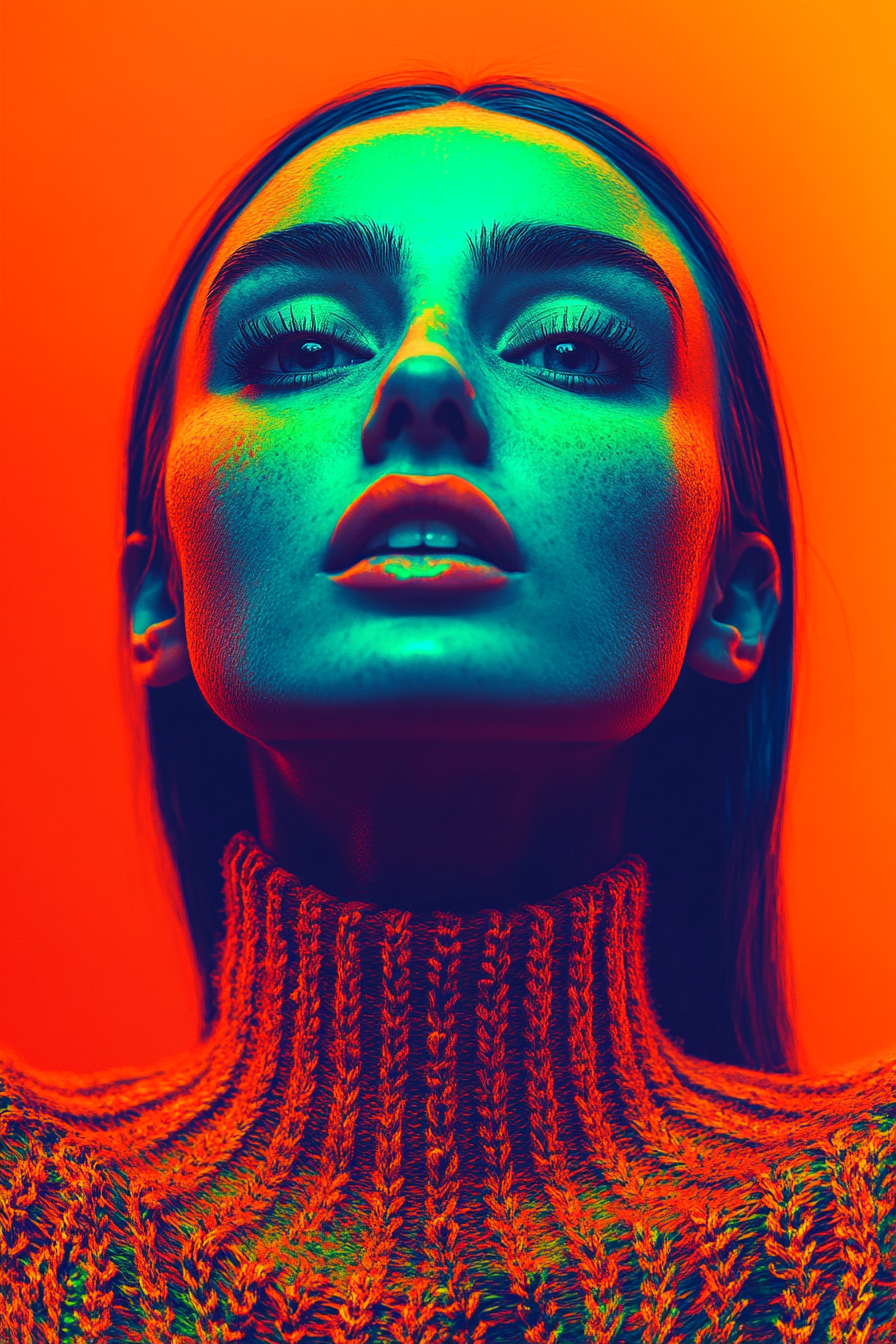 Neon Light Portrait