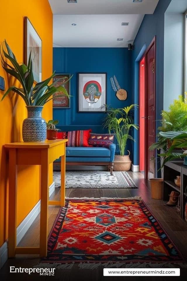 Vibrant Bohemian Entryway