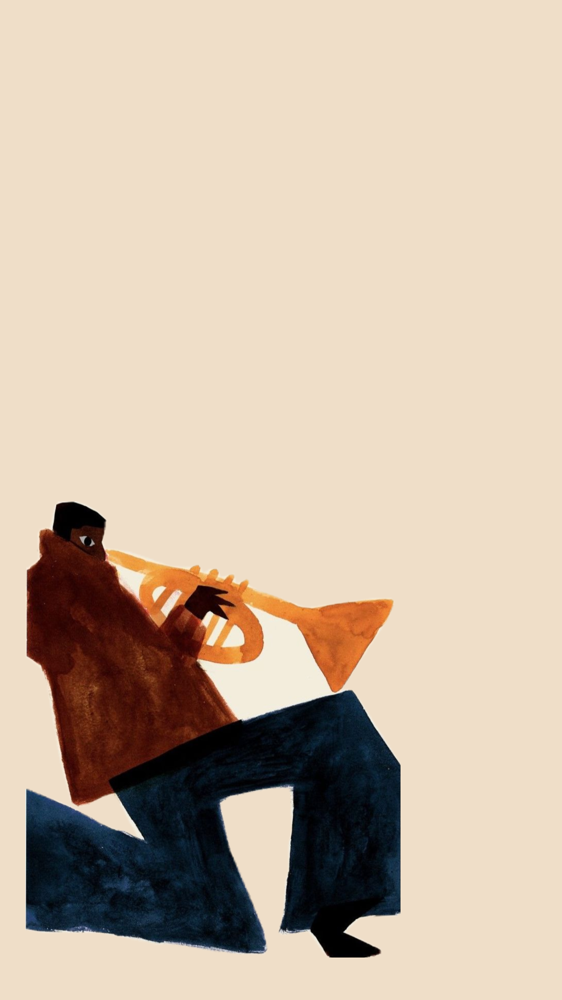 Trumpeter in Brown
