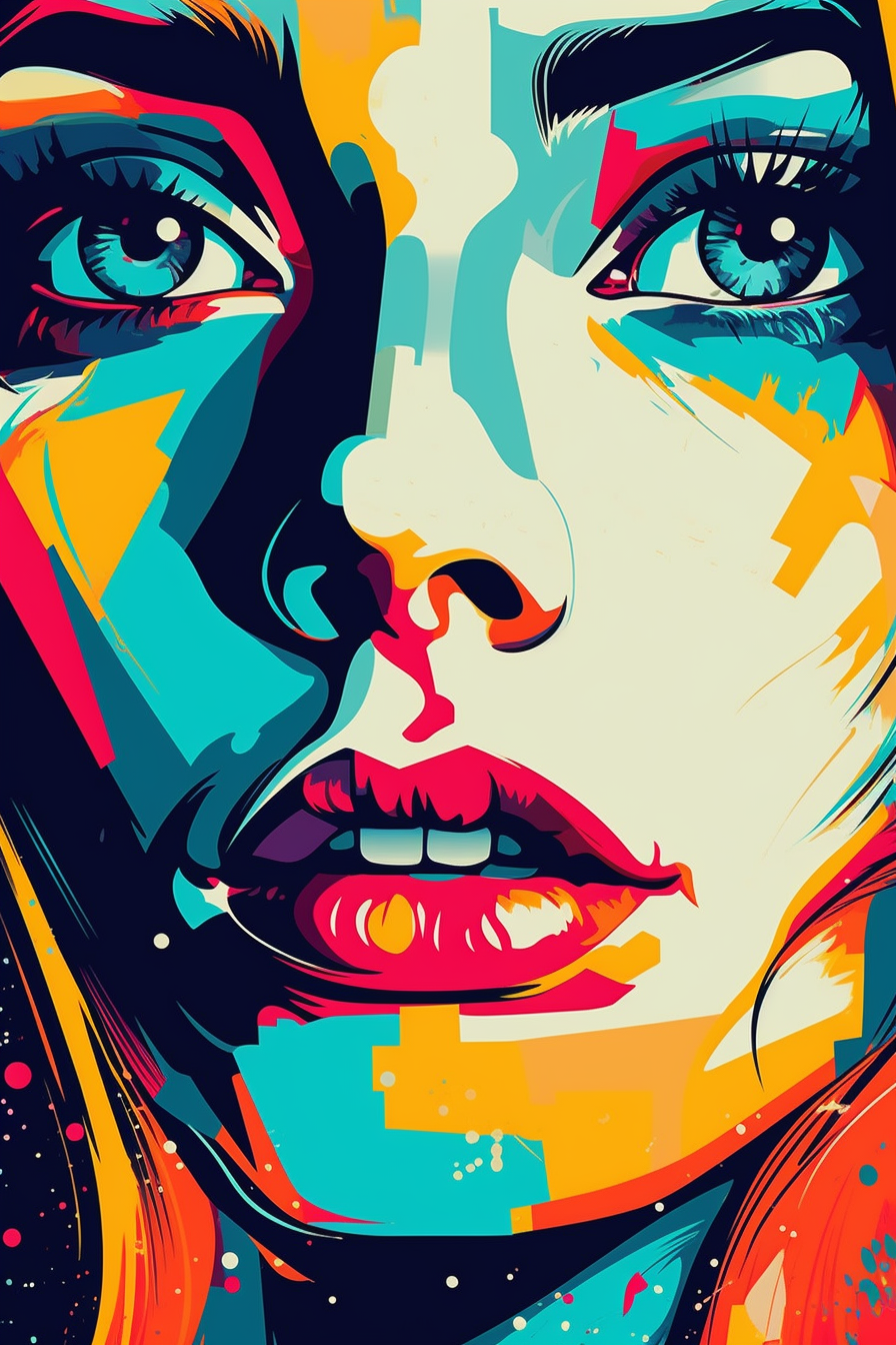 Colorful Pop Art Portrait