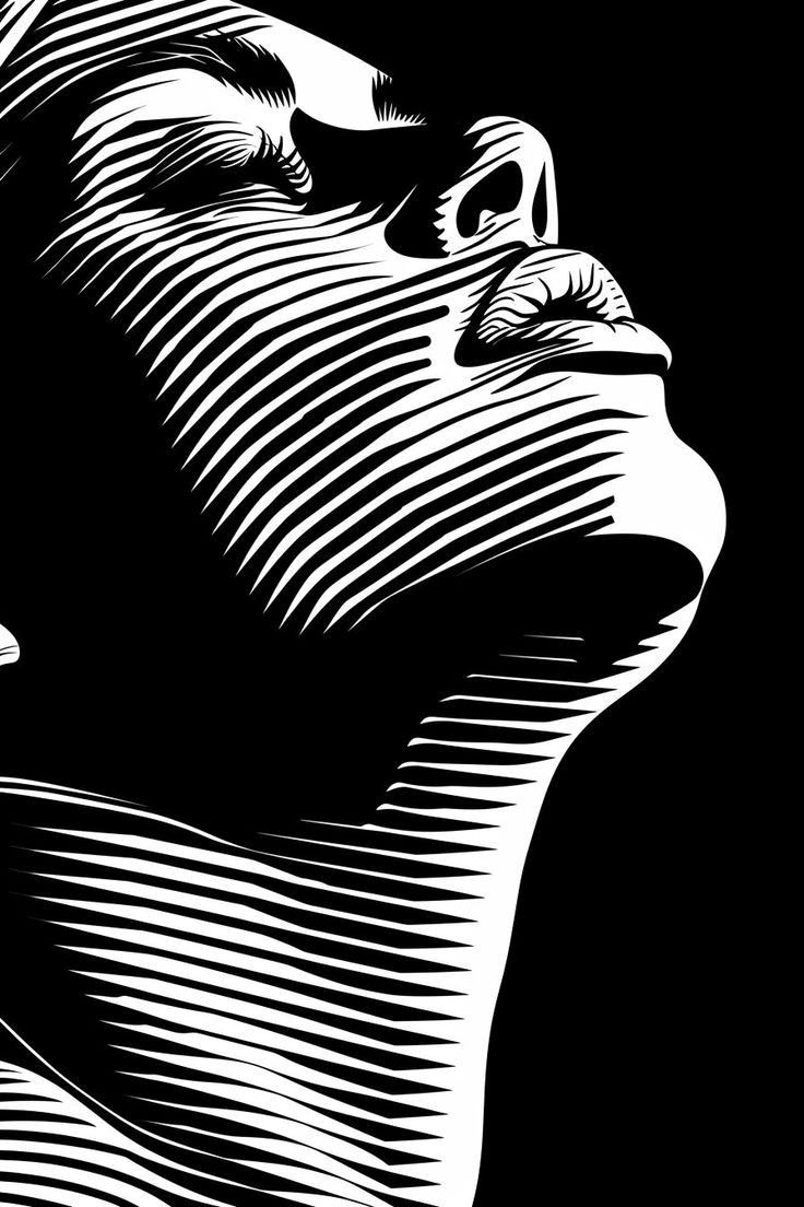 Abstract Striped Profile