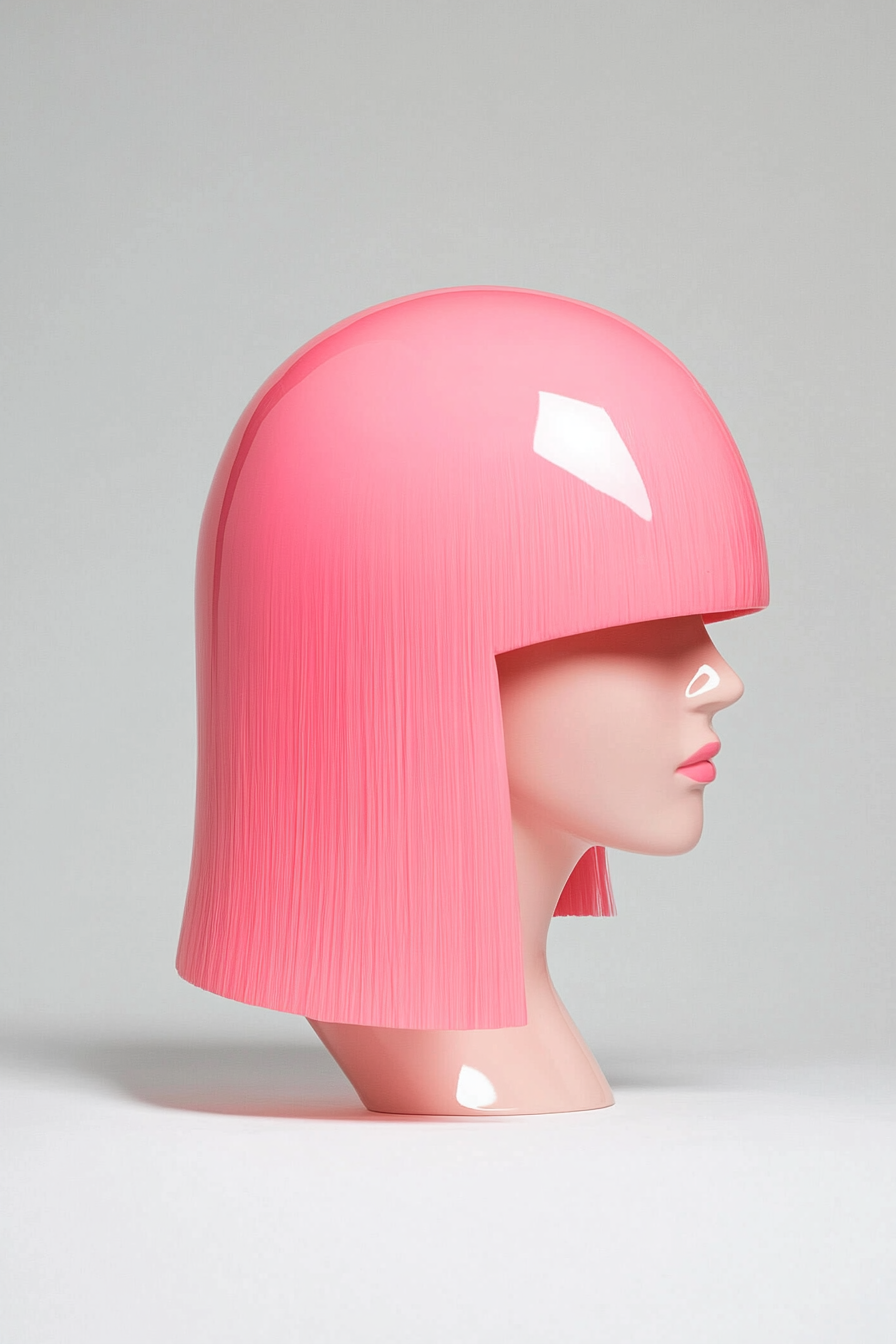 Pink Futuristic Helmet