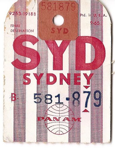 Vintage airline luggage tag