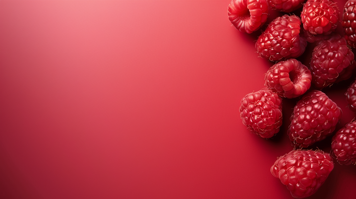 Raspberries on Red