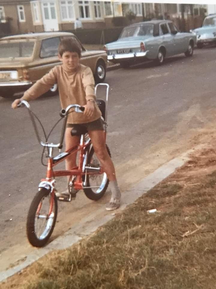 Vintage Kid on BMX Bike
