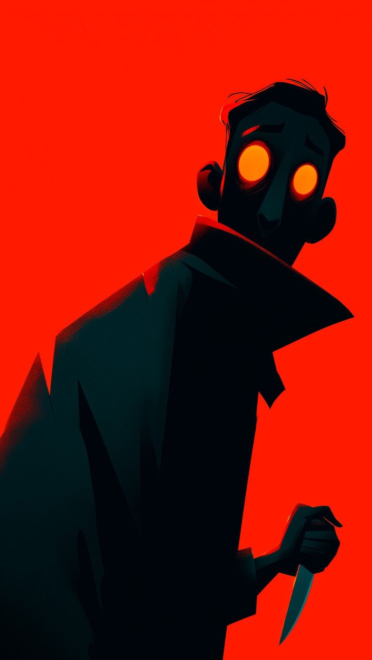Masked Figure in Dark Suit