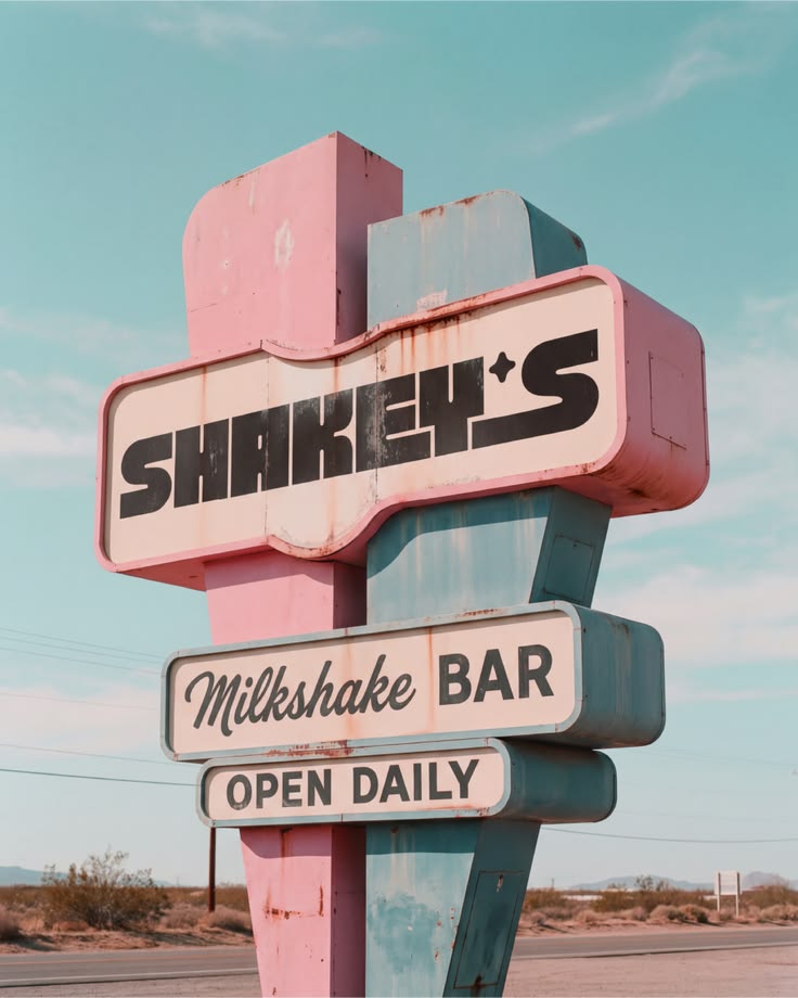 Shakey's Milkshake Bar Sign