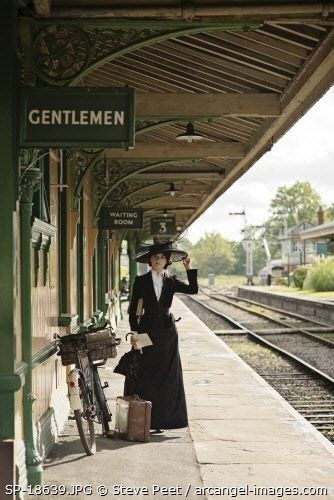Vintage Train Station Wait