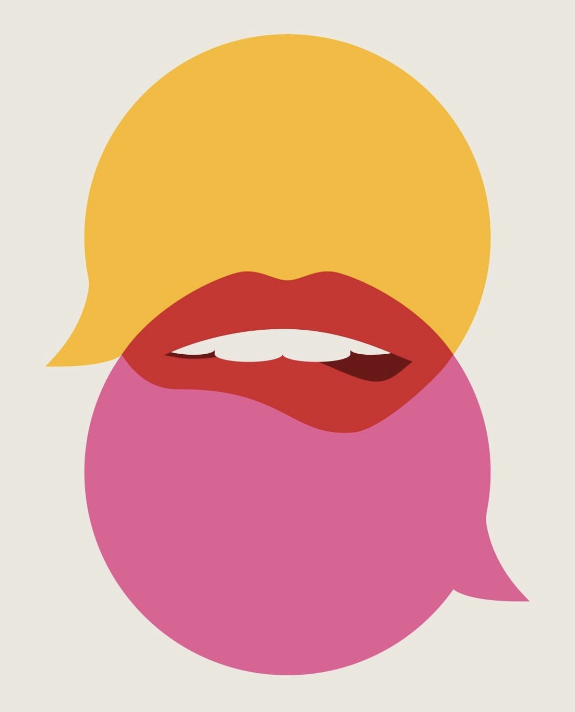 Speech Bubble with Lips