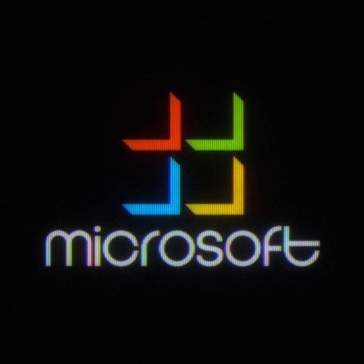 Microsoft Logo with Colorful Squares