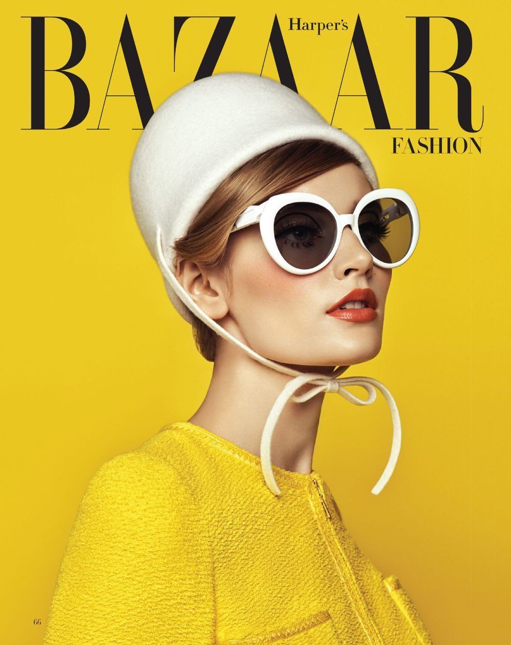 Fashion Model in Yellow Sweater