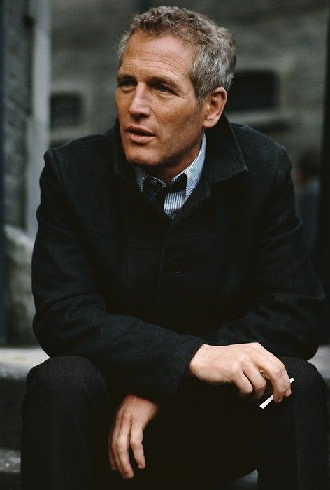 Man in black coat