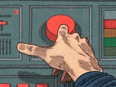 Hand Pressing Button