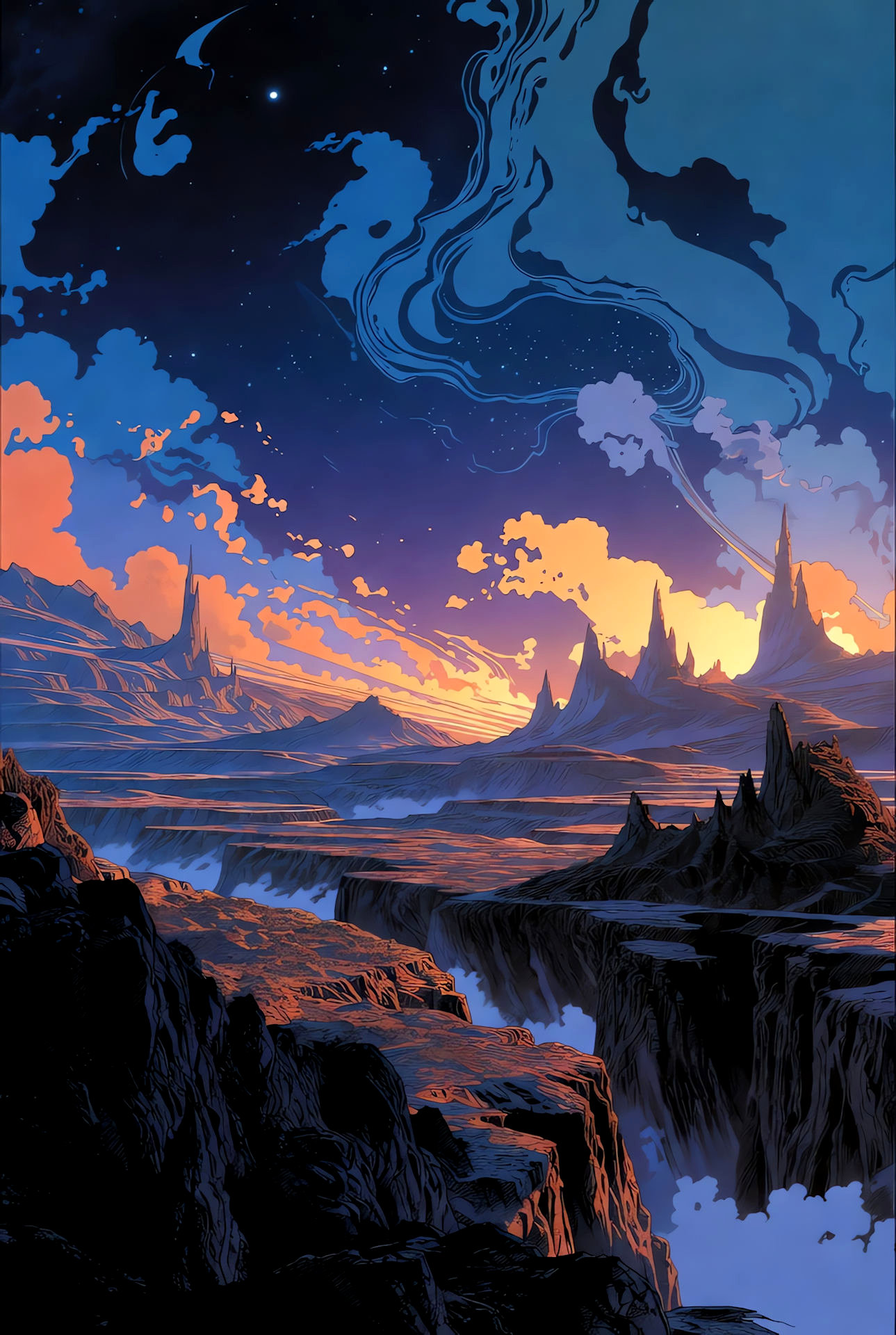 Alien Landscape Sunset