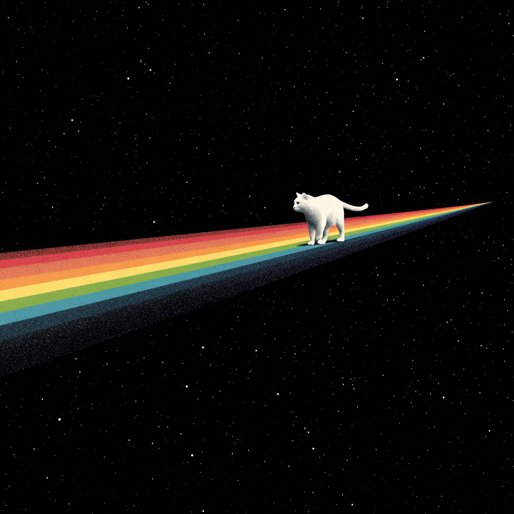 Cat on Rainbow