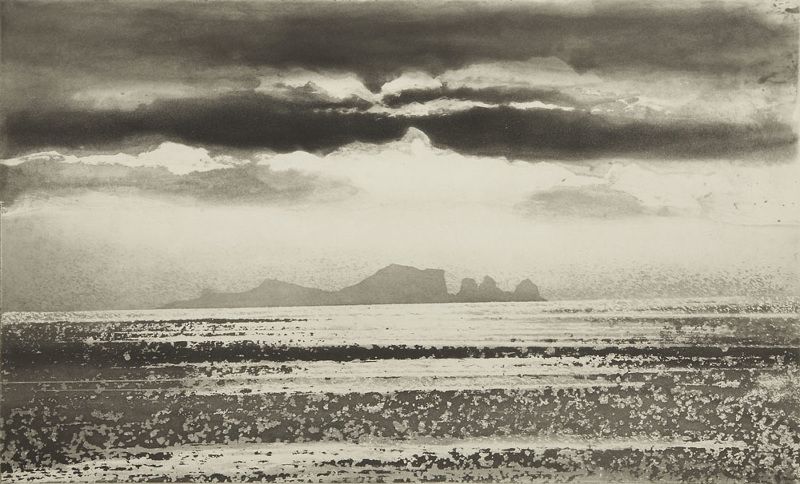 Monochrome Coastal Landscape