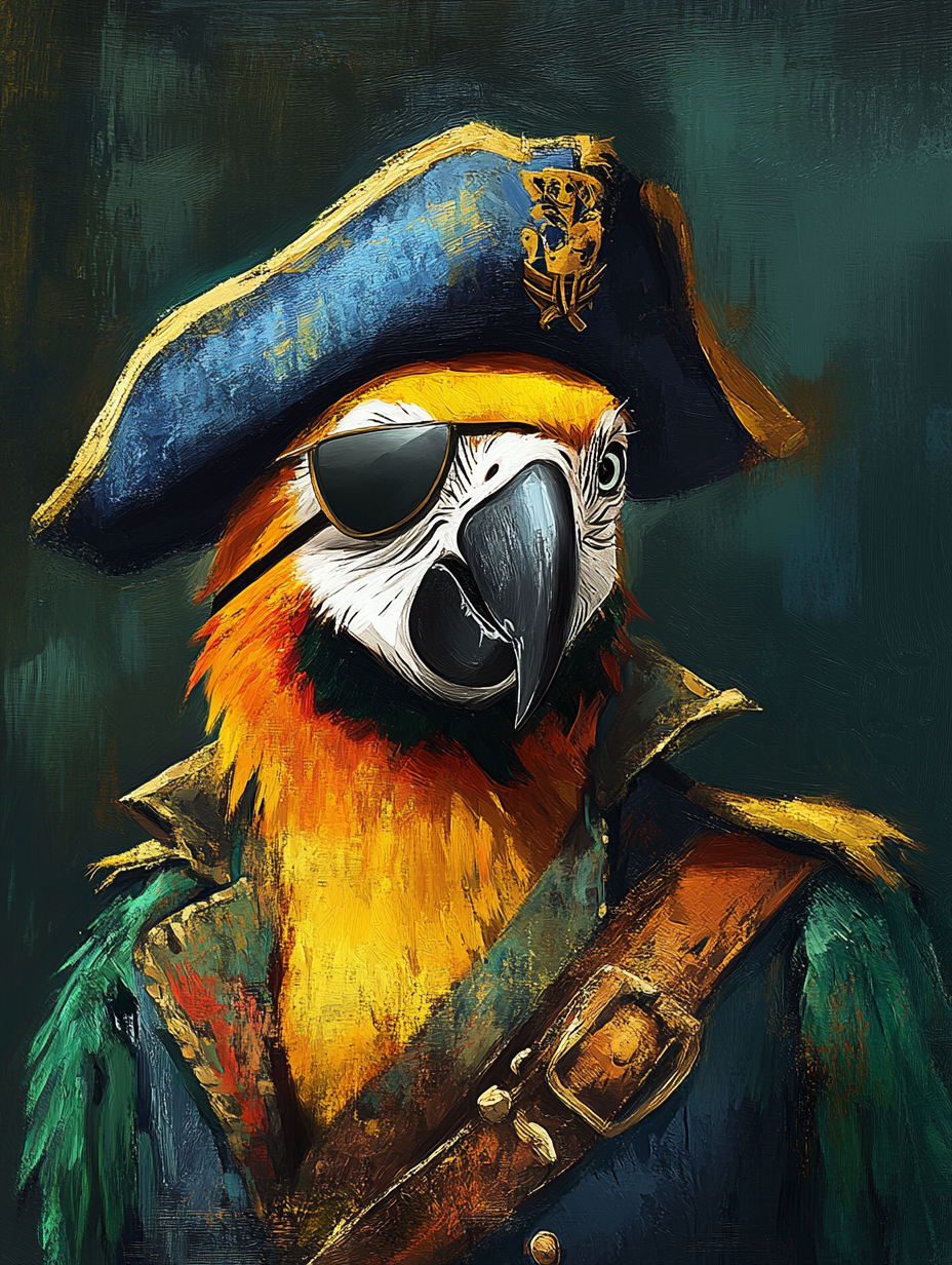 Pirate Parrot in Sunglasses