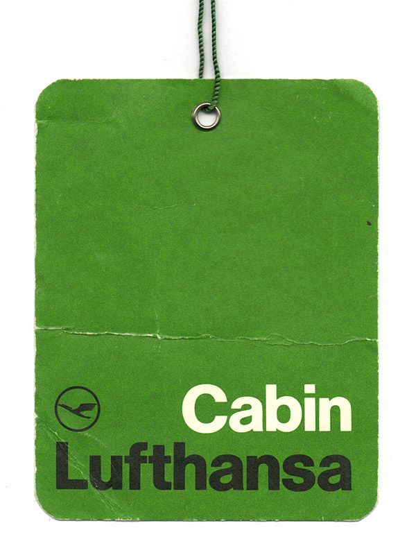 Lufthansa Cabin Tag