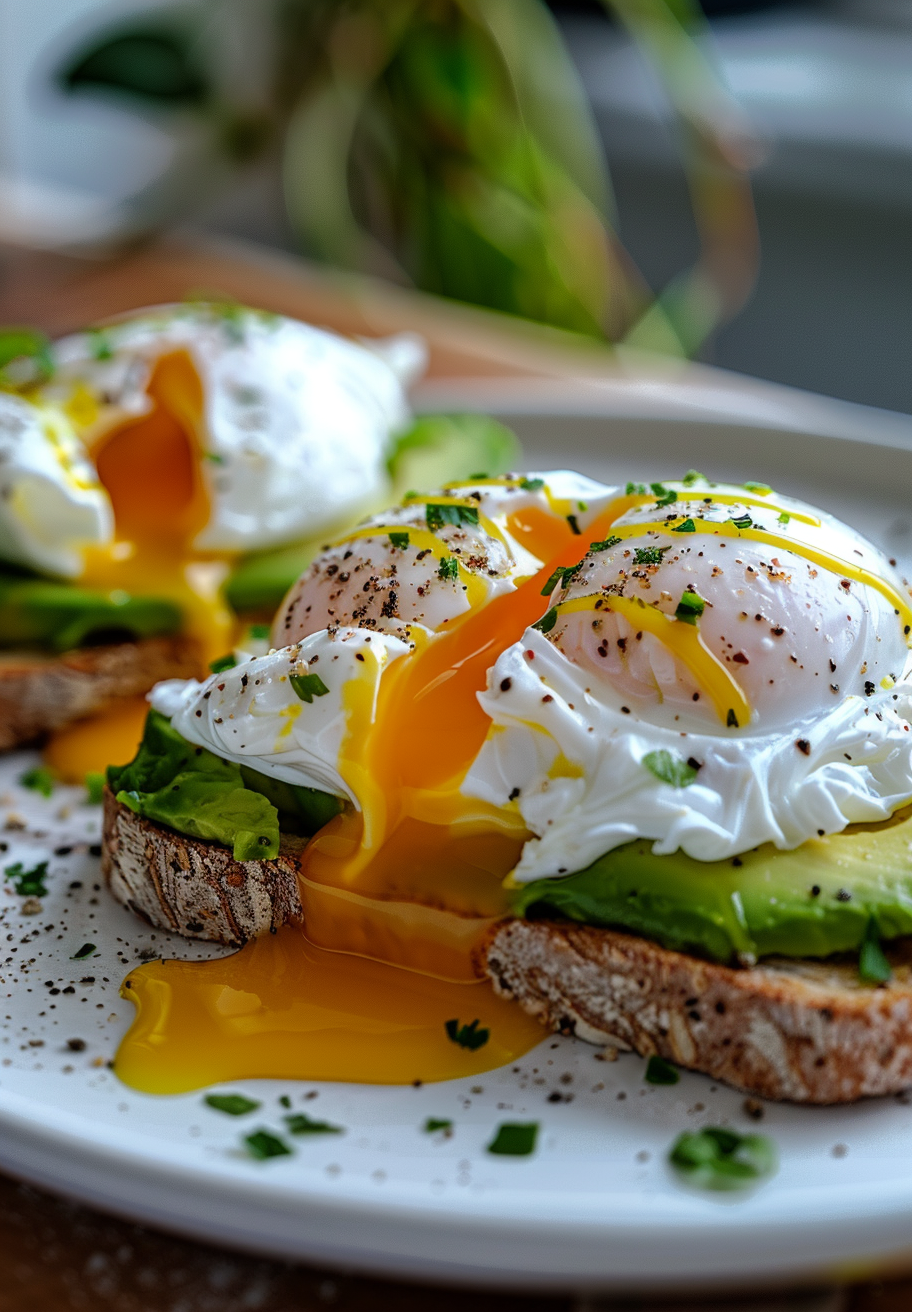 Poached Eggs with Avocado Toast