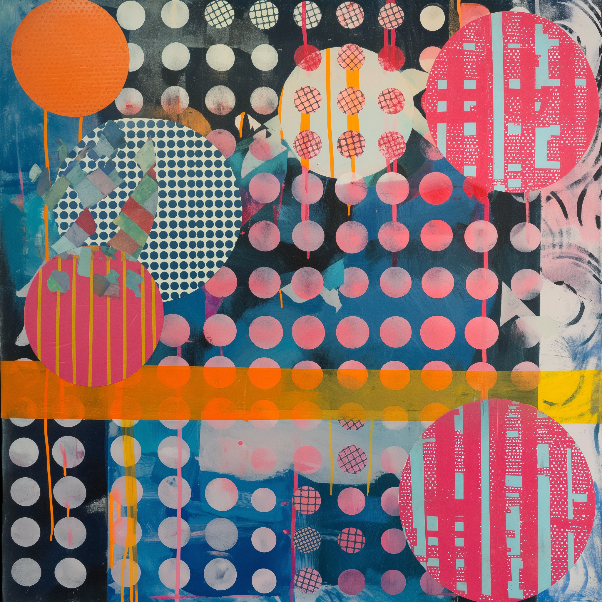 Abstract Polka Dot Composition
