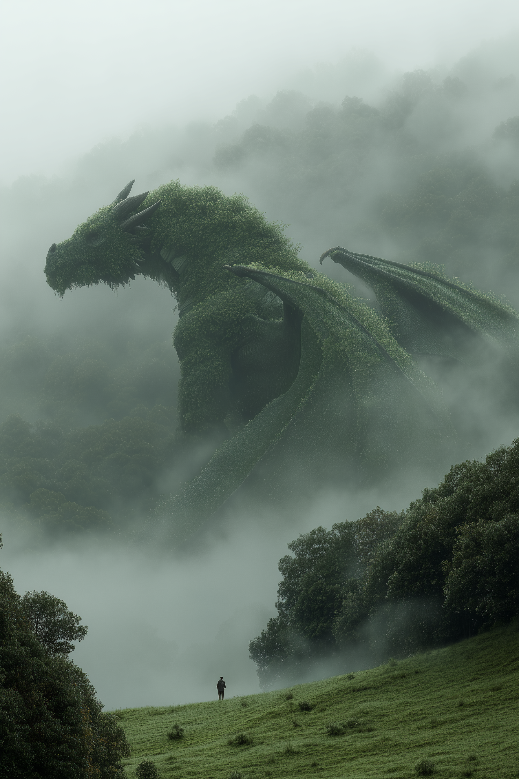 Mossy Dragon in Mist
