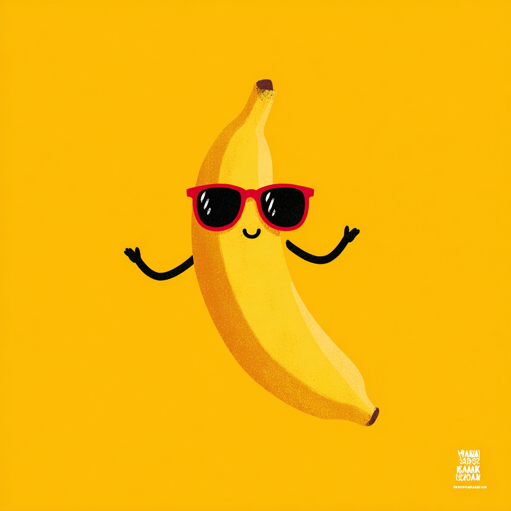 Banana Wearing Sunglasses