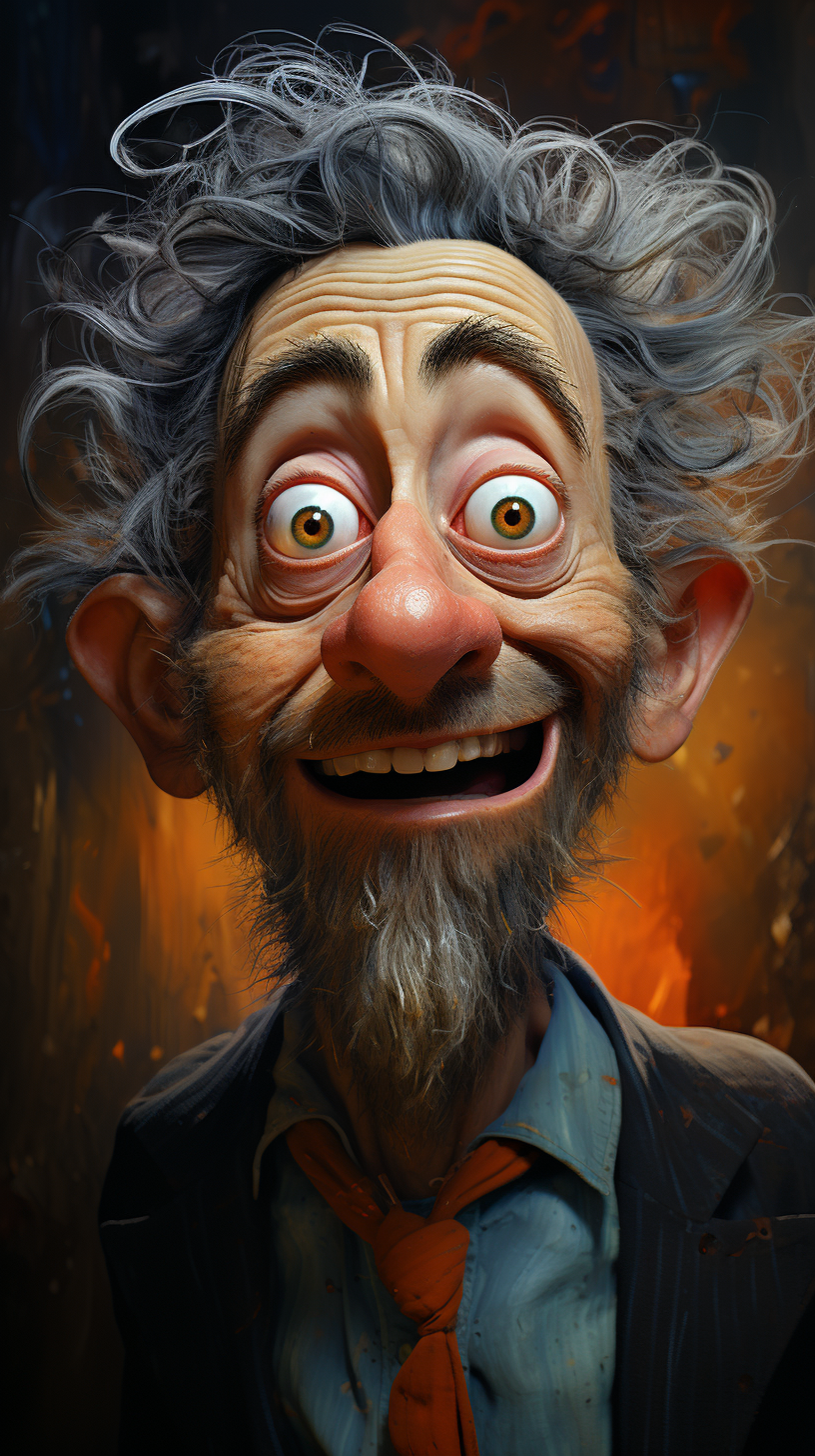 Cartoon Character with Big Eyes