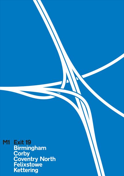 Highway Interchange Exit Sign