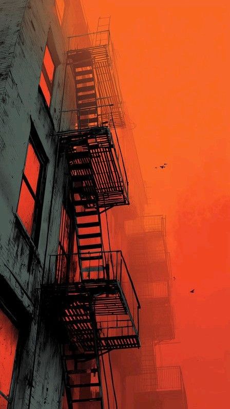 Red Sky Fire Escape
