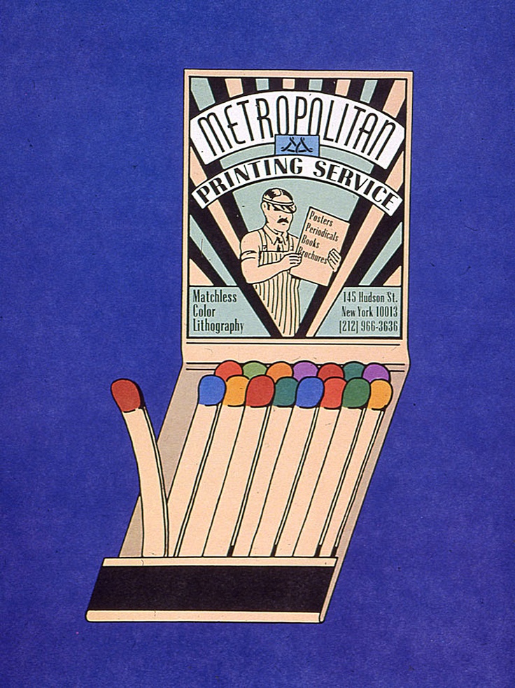 Metropolitan Printing Service Matchbook