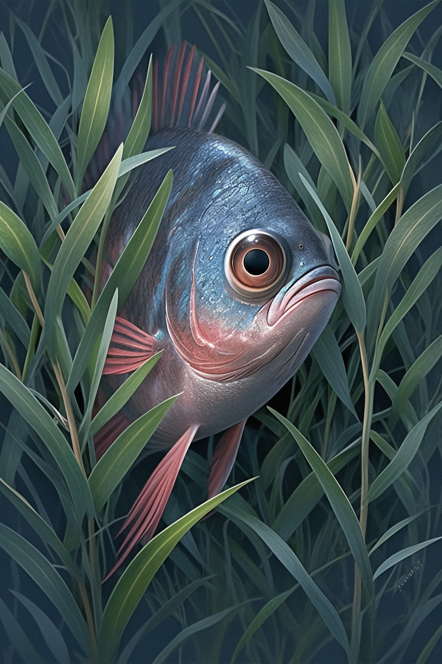 Fish Amidst Greenery