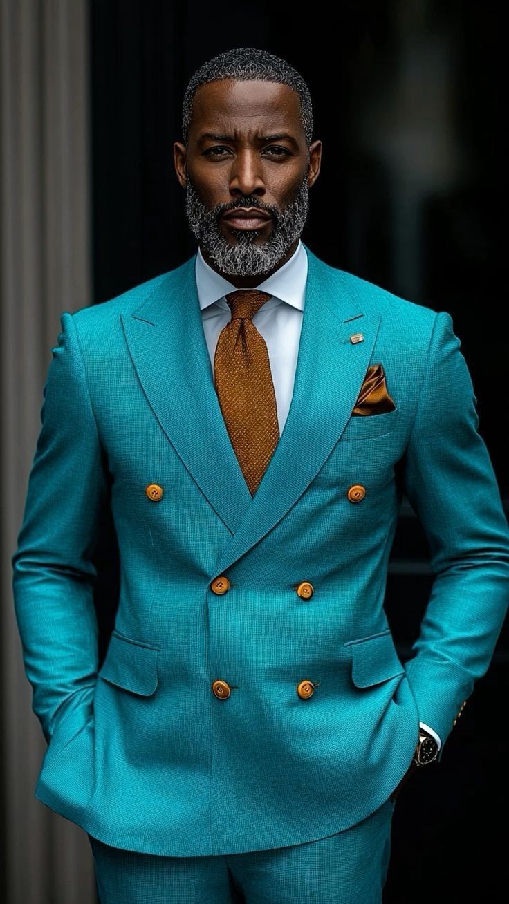 Elegant Turquoise Suit