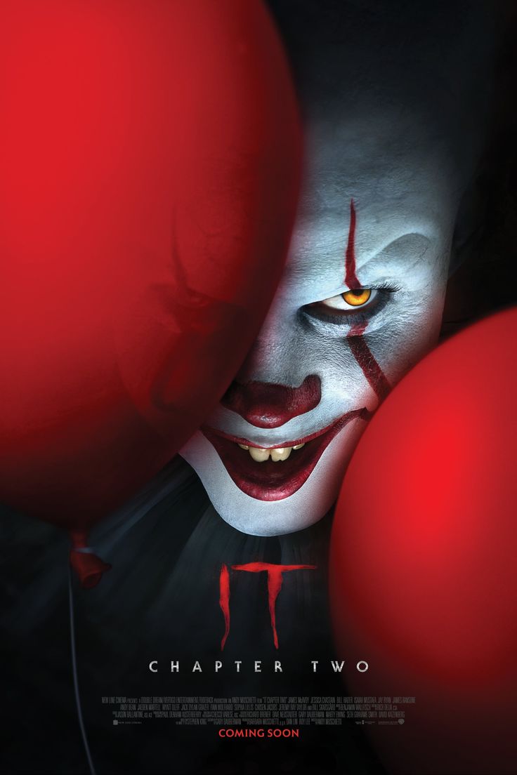 Creepy Clown with Red Balloons