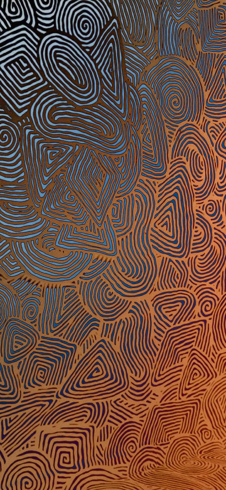 Abstract Swirls on Copper