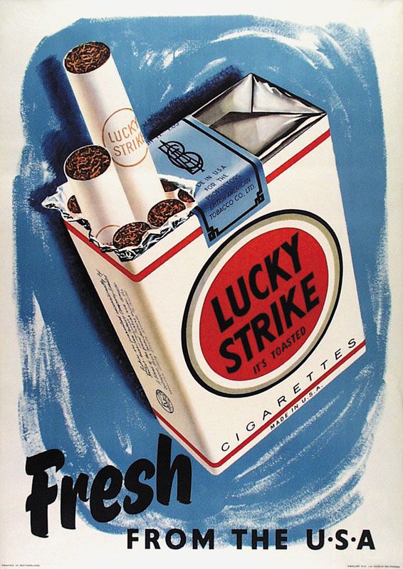 Lucky Strike Cigarettes Vintage Ad