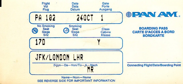 Vintage Airline Ticket