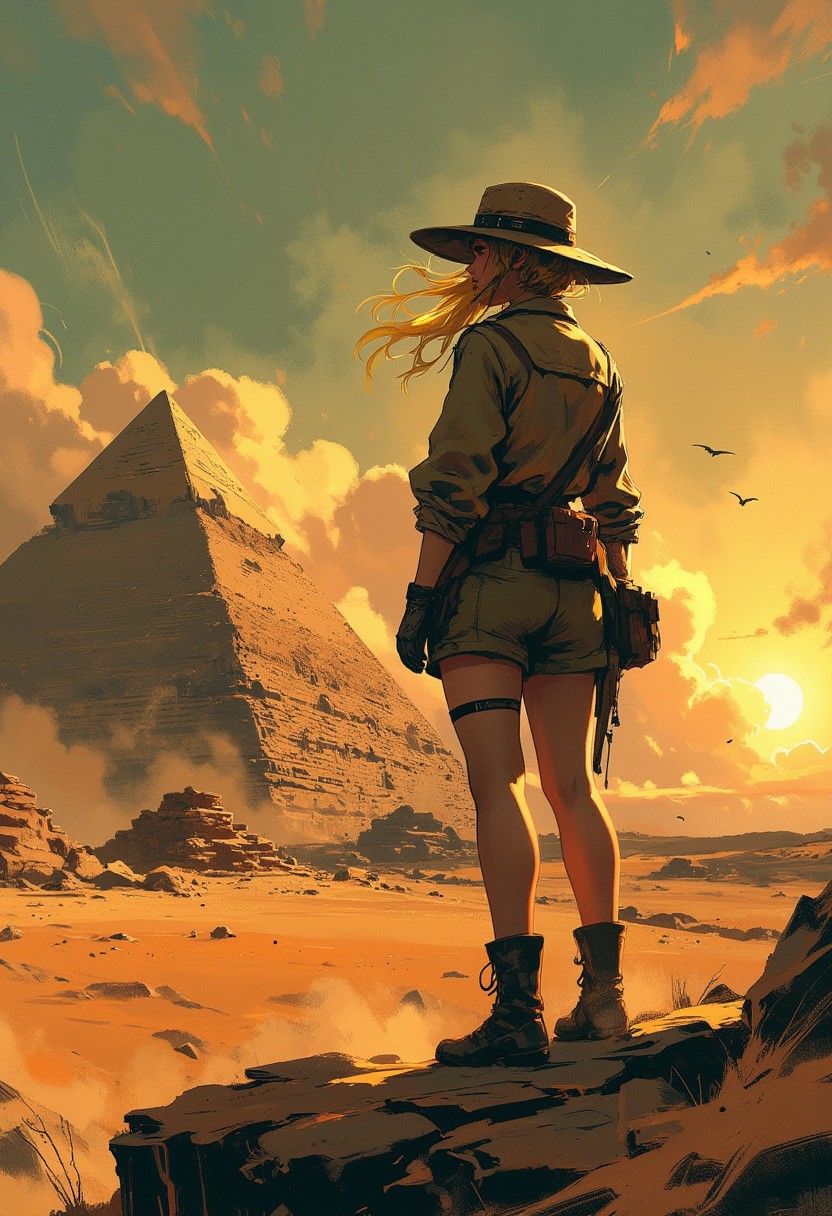 Explorer at the Pyramids